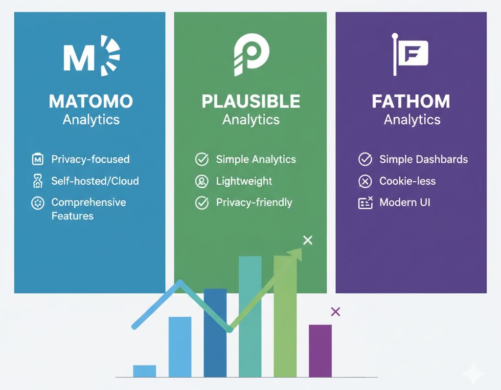 Matomo vs Plausible vs Fathom