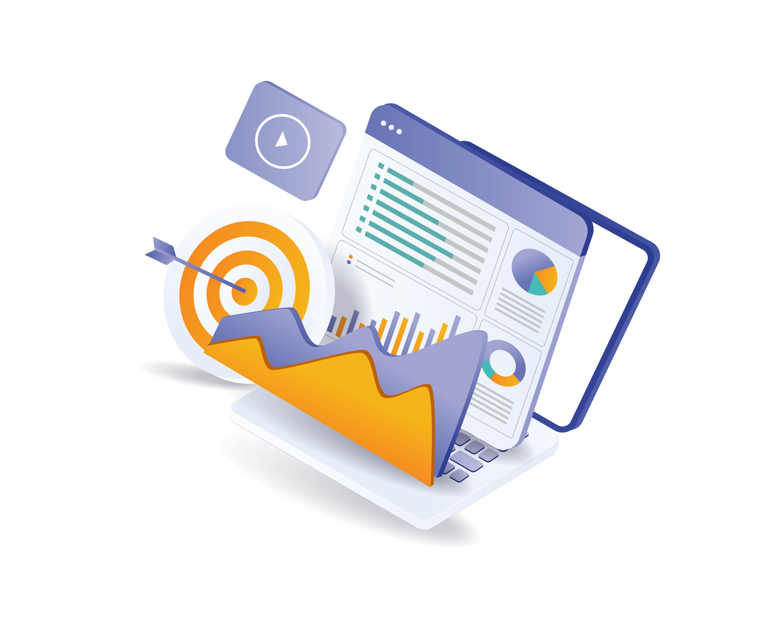 Analytics dashboard for small business with key metrics