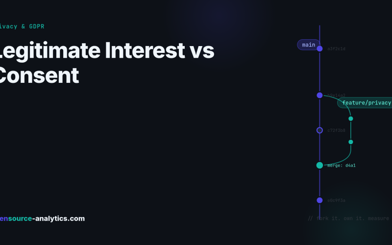 Legitimate Interest vs Consent for Web Analytics Under GDPR — and Why the Cookie Rule Is Separate